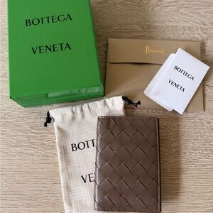 Bottega Veneta Leather Passport Holder, NEW